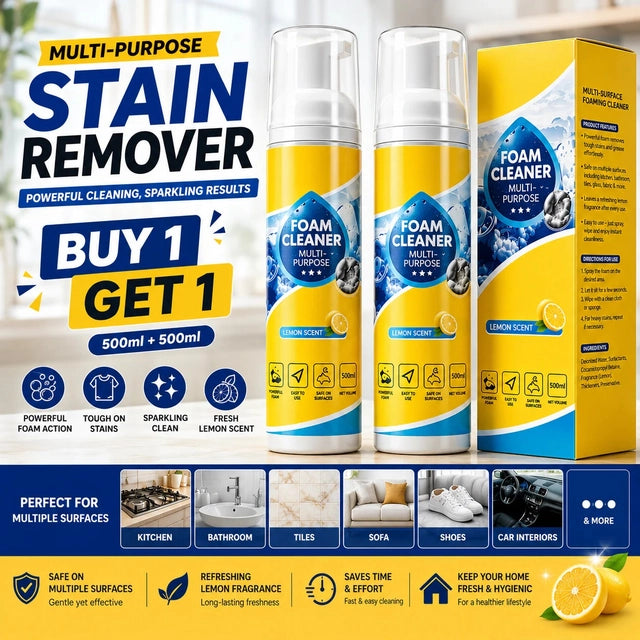 Miracle Foam Stain Eraser: All-in-One Home, Shoe & Auto Cleaner (1000ml Pack of 2)